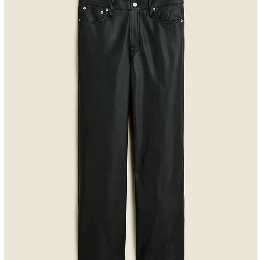 JCrew Slim wide-leg pant in faux leather